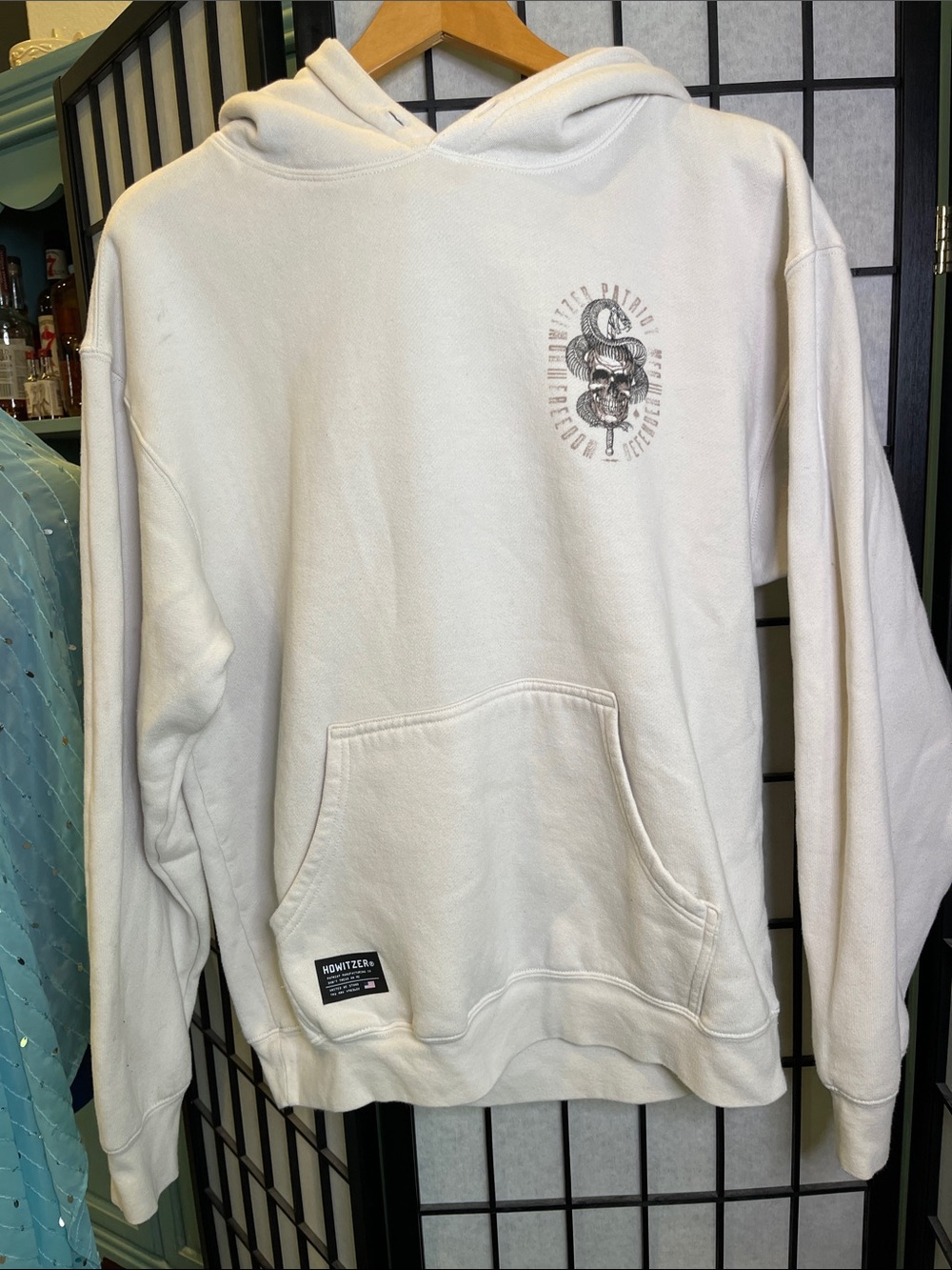Howitzer Patriot White Hooded Sweatshirt